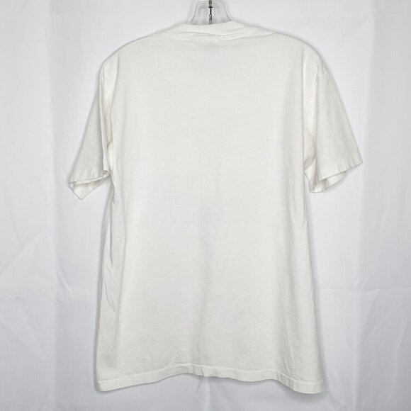 Vintage Boston Tall Ships T Shirt Sz L 500 Years 1992 White Purple Nautical - Picture 3 of 6